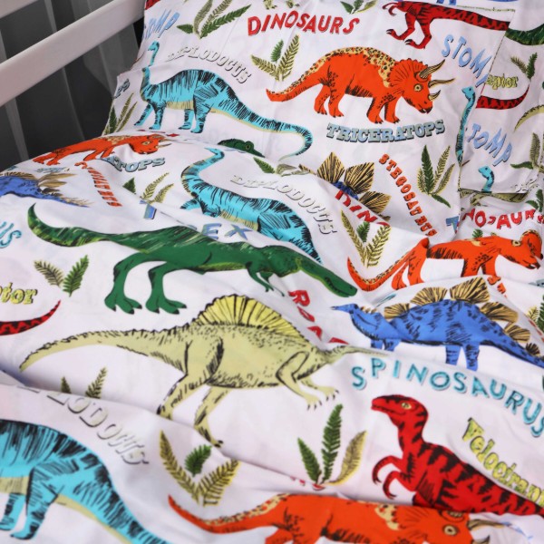 Фото - Комплект постільної білизни MirSon 2 x 143 x 210 см 17-0868 Dino World Бязь (2200012066706)